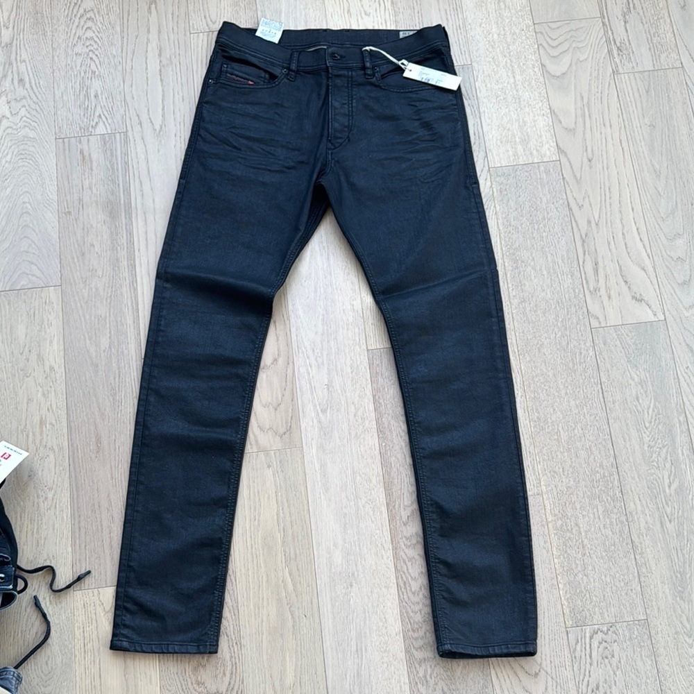 Men's Black waxed Jeans